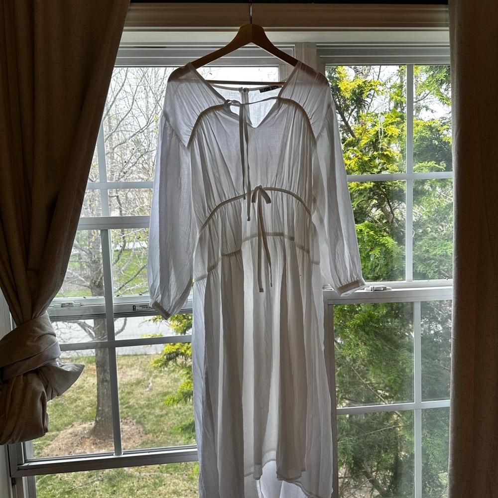 Elegant White Sheer Dress